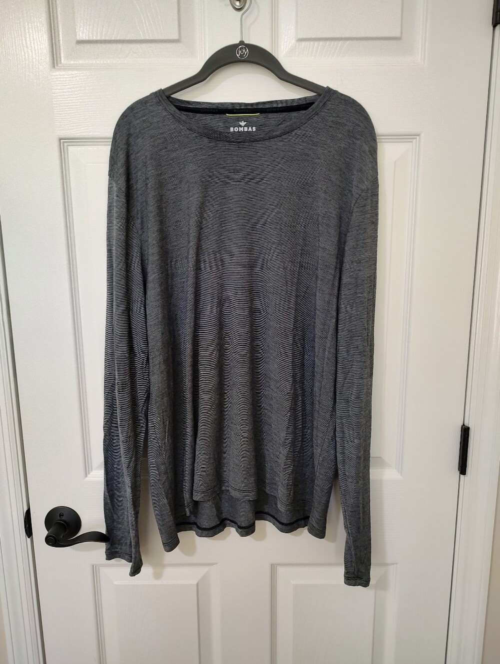 Bombas Merino Wool Blend Gray Marled Long Sleeve Base Layer Gorpcore XXL